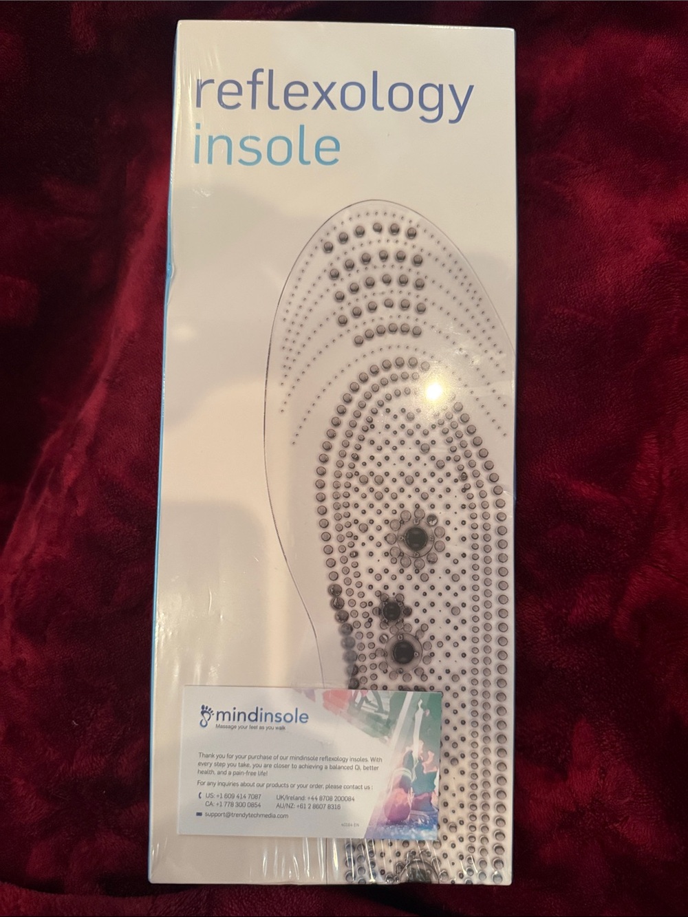 Reflexology Insole - Easy Cut To Fit - New in Box